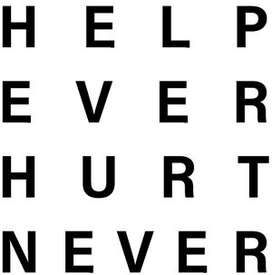 HELP EVER HURT NEVER Tシャツ風（KAZE.WIKI作成）
